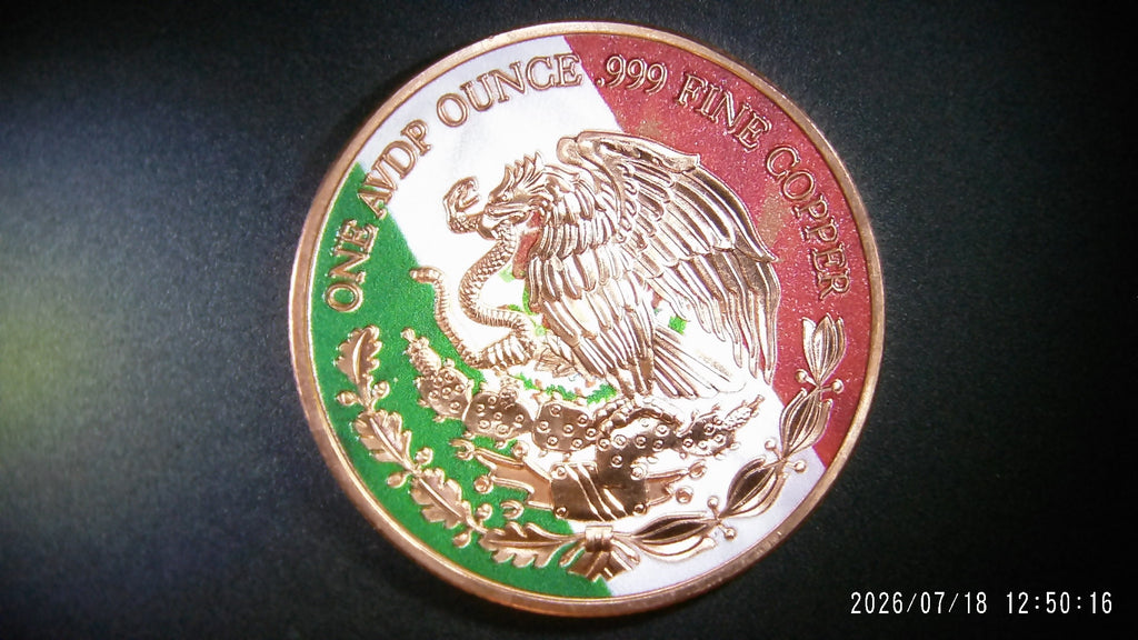 1oz colorized copper libertad commemorative