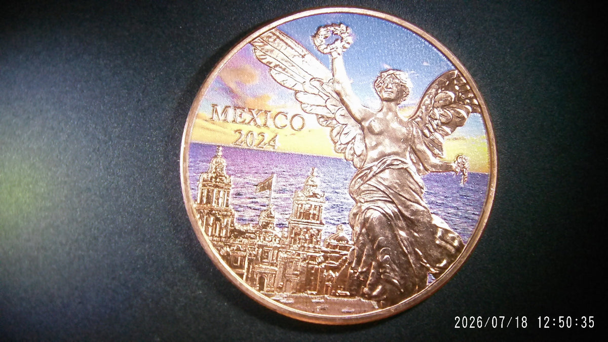 1oz colorized copper libertad commemorative