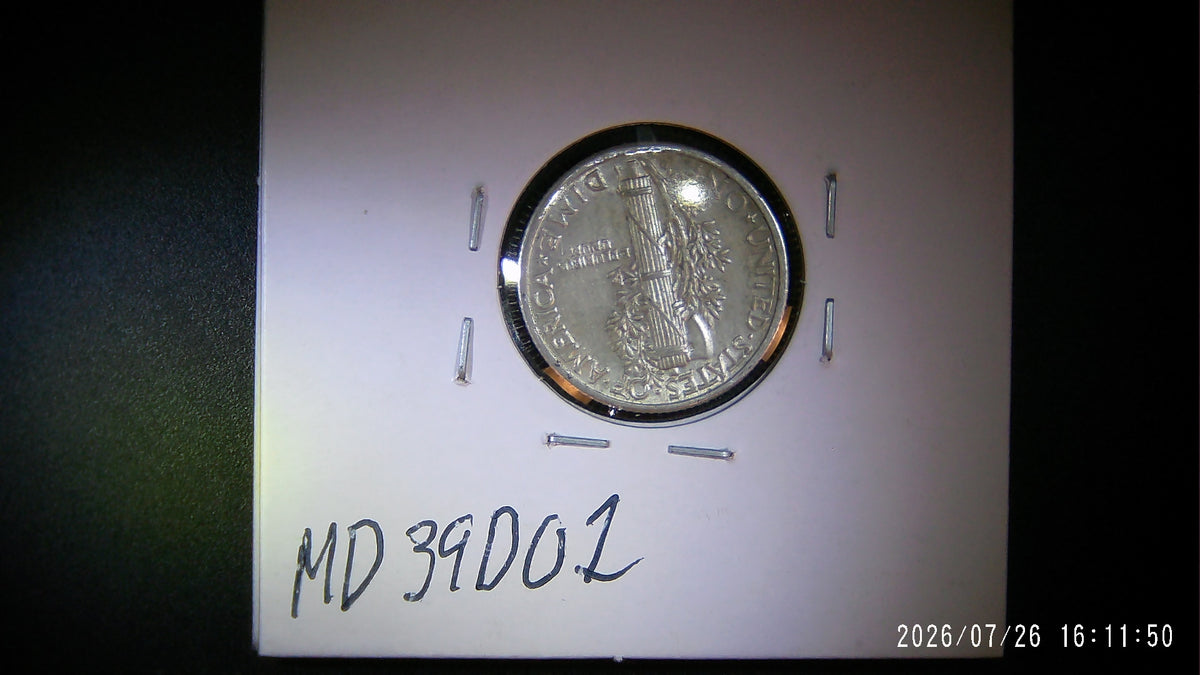 1939-D Mercury Dime MS60+