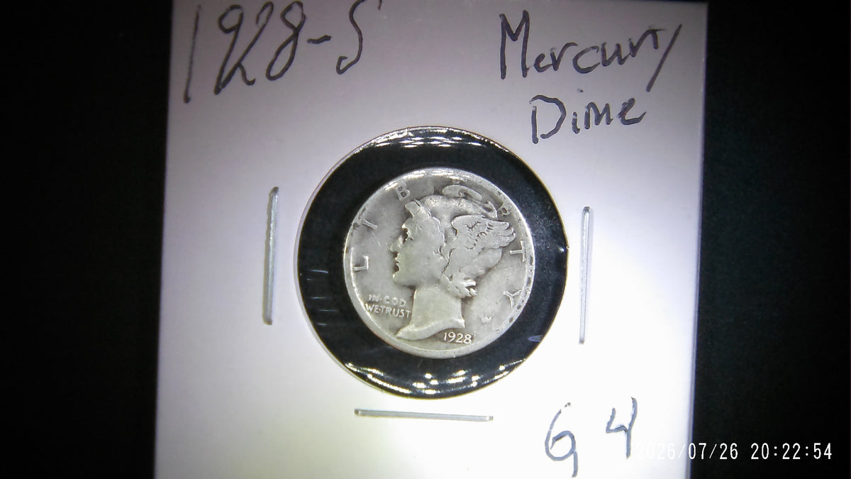 1928-S Mercury Dime G4