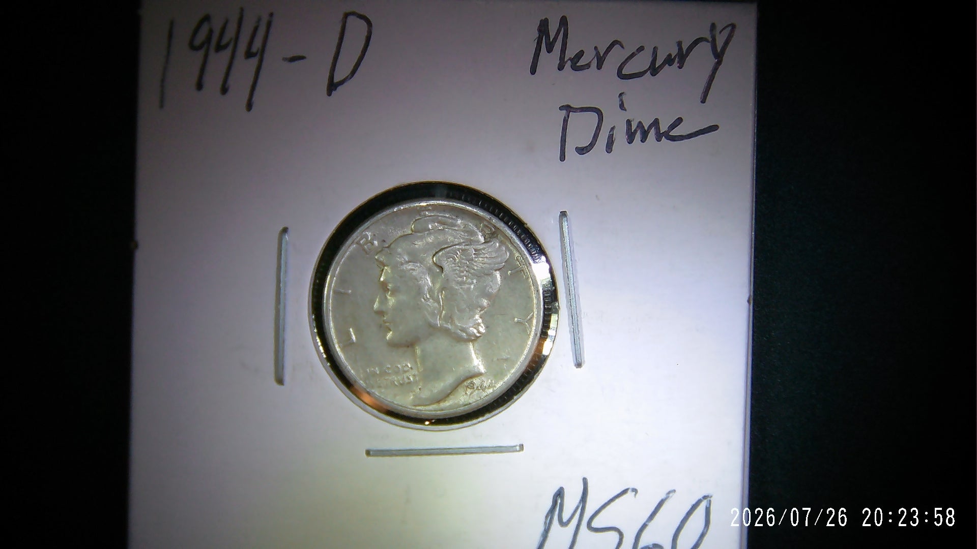 1943-S Mercury Dime MS60+