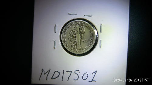 1917-S Mercury Dime EF40