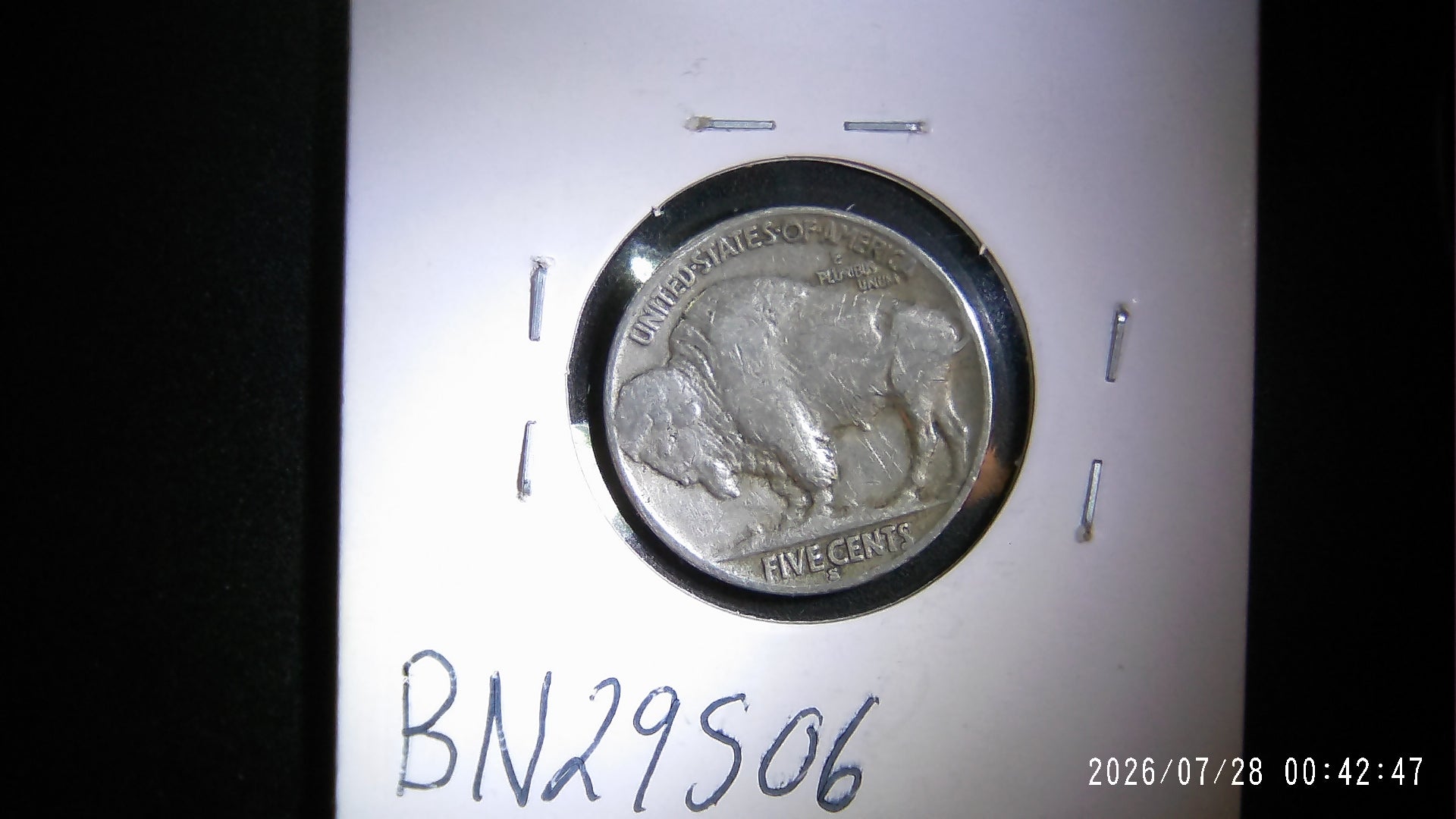 1929-S Buffalo Nickel VF20