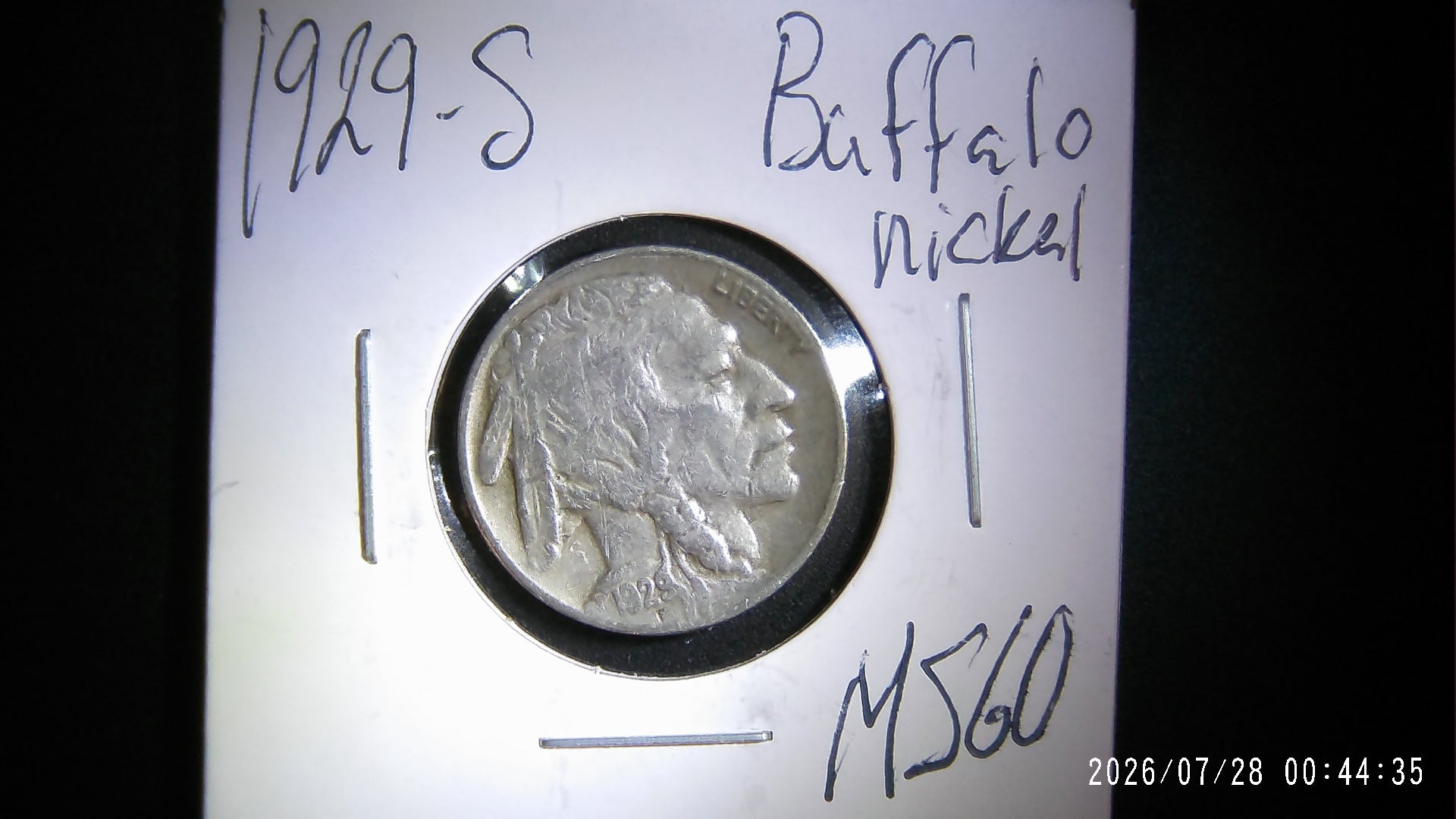 1929-S Buffalo Nickel MS60