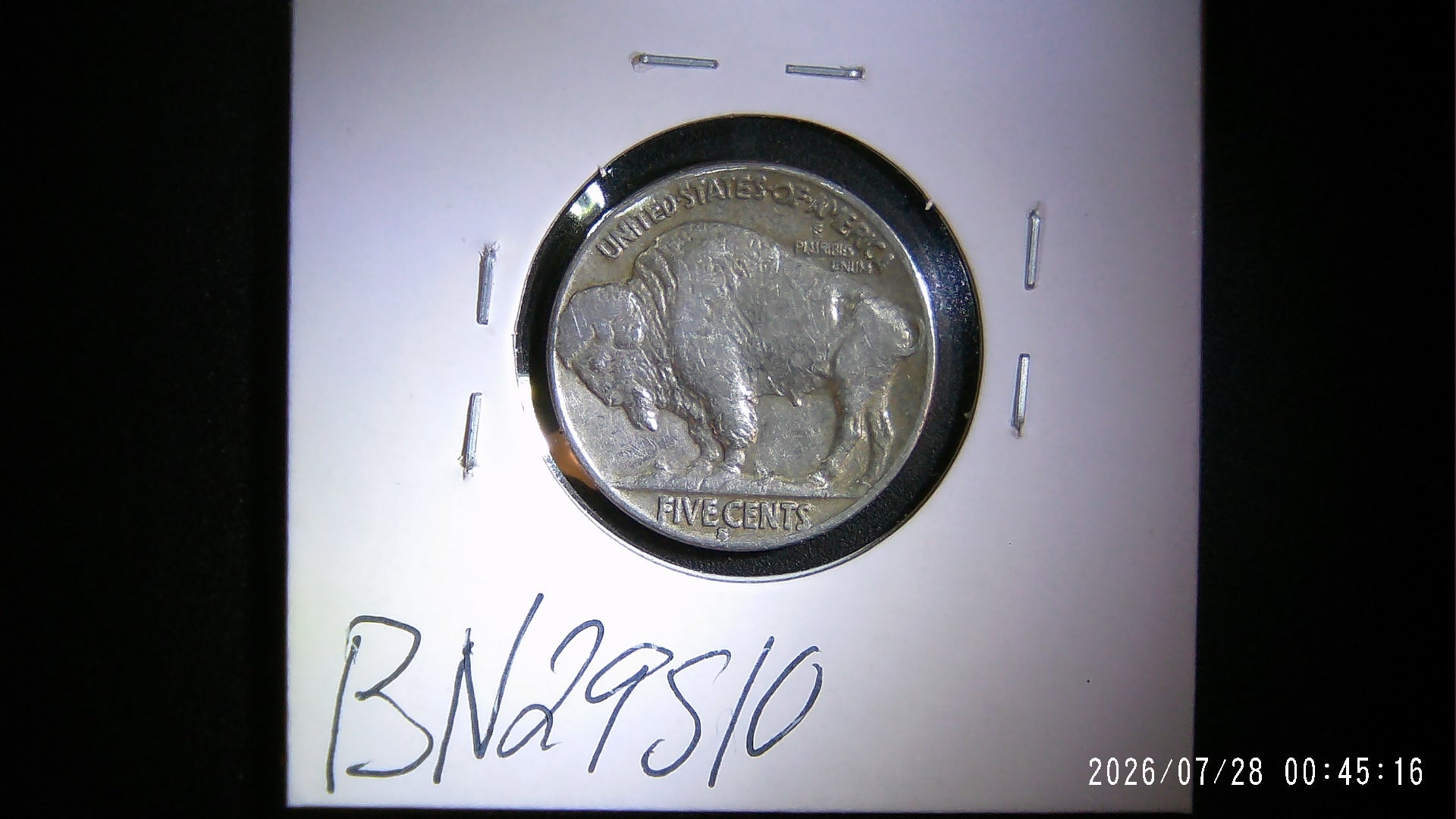 1929-S Buffalo Nickel AU50