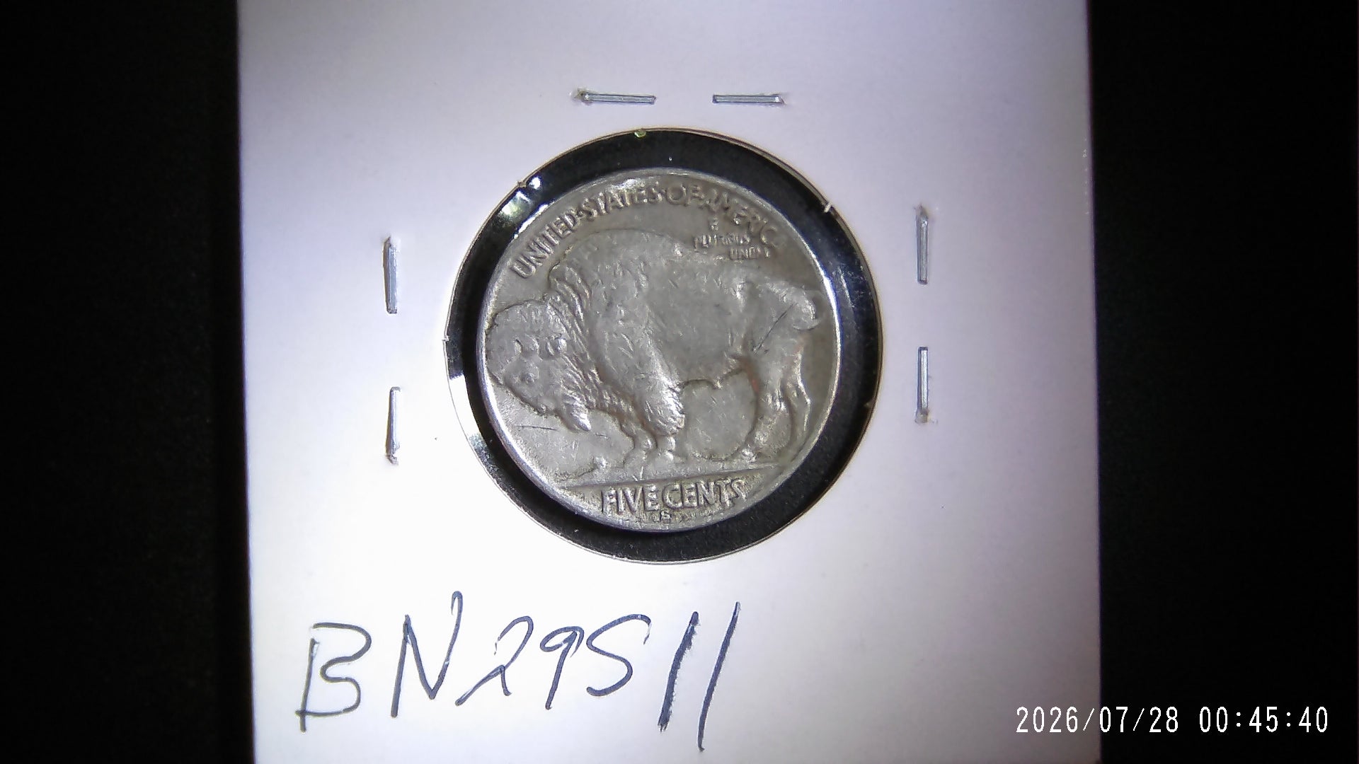 1929-S Buffalo Nickel AU50
