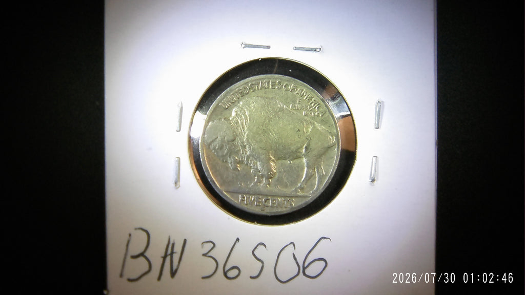 1936-S Buffalo Nickel VF20