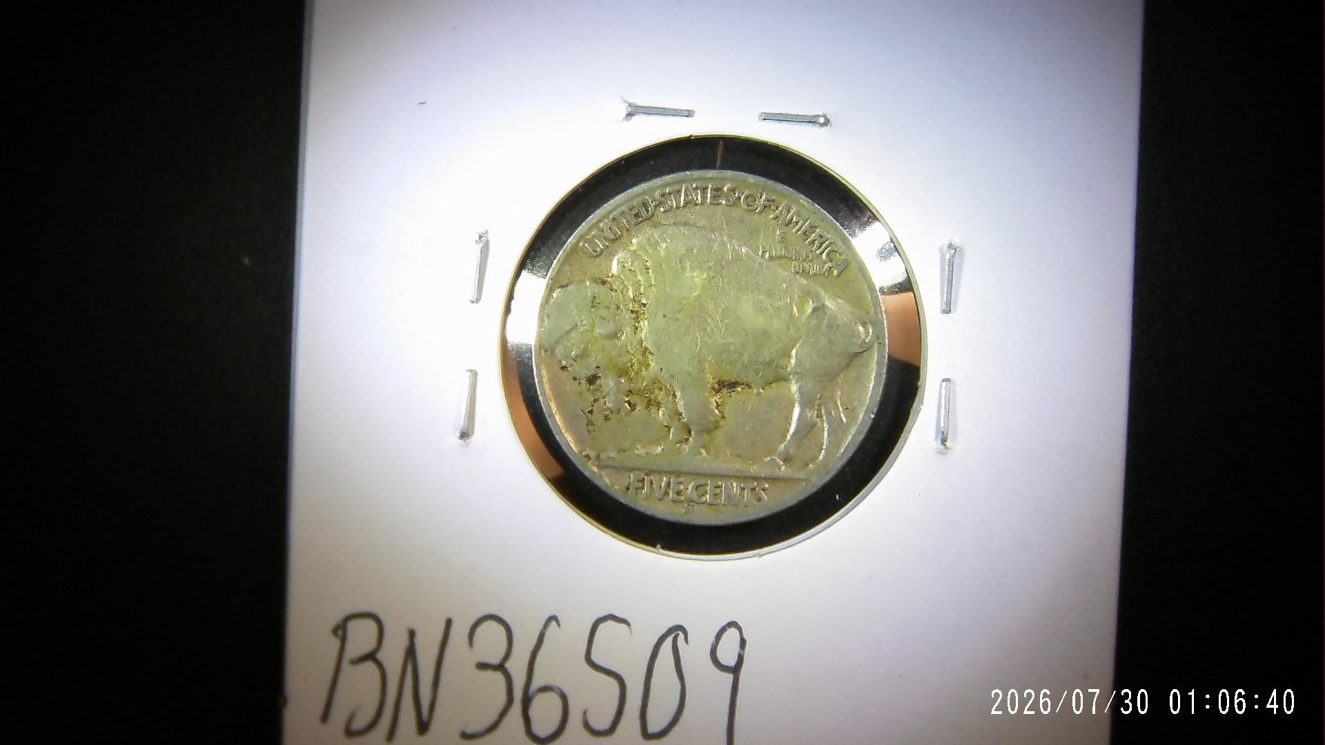1936-S Buffalo Nickel VG8