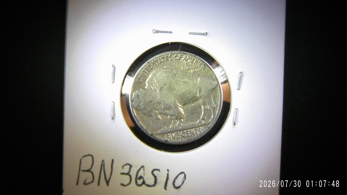 1936-S Buffalo Nickel AU50