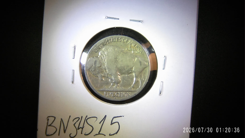 1936-S Buffalo Nickel VF20