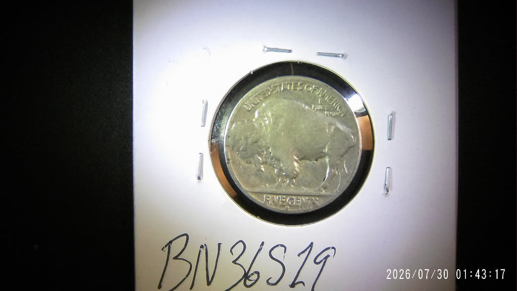 1936-S Buffalo Nickel VF20