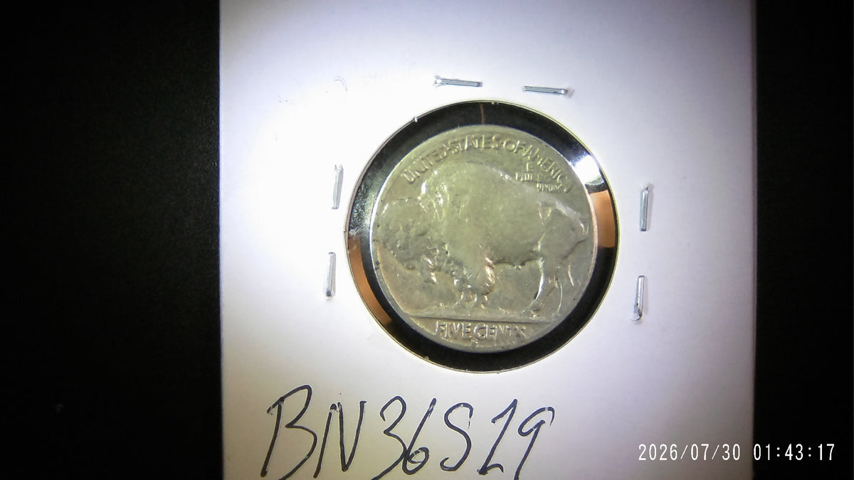 1936-S Buffalo Nickel VF20