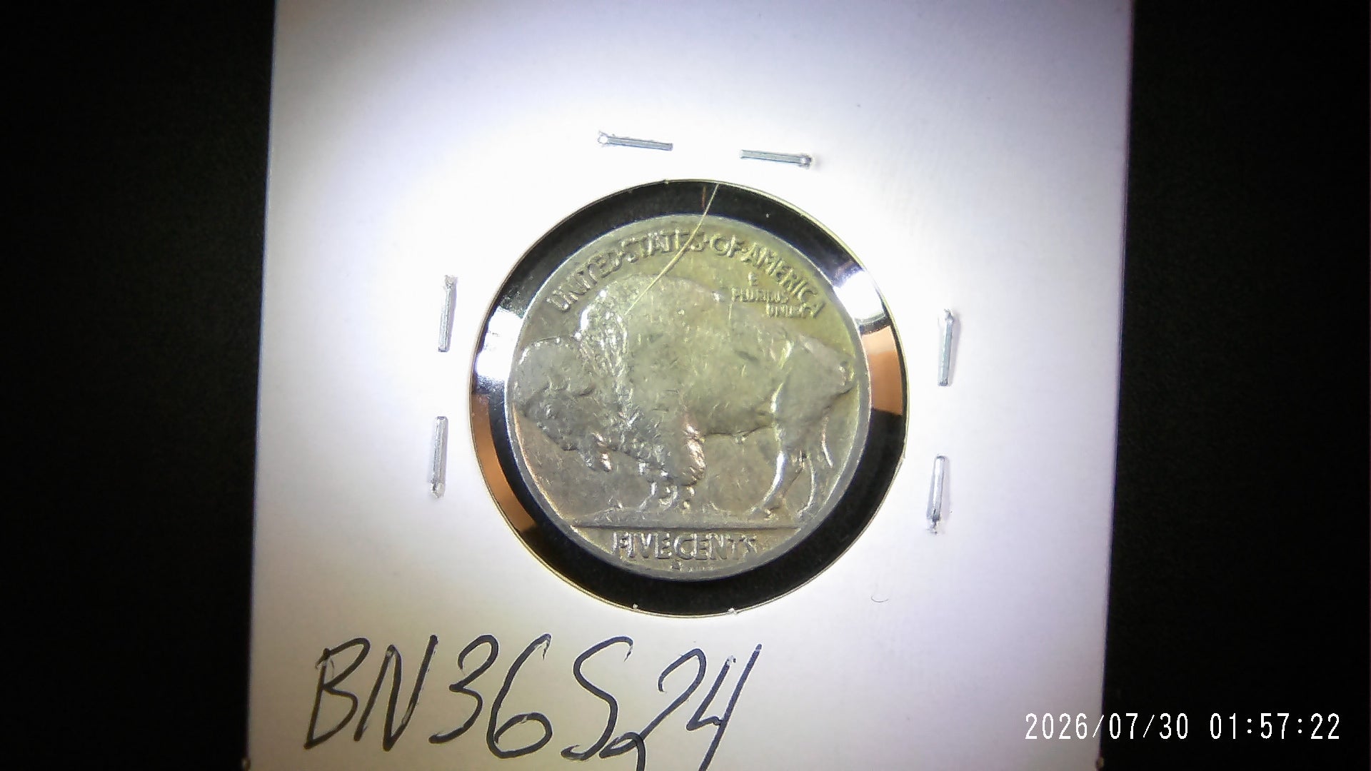 1936-S Buffalo Nickel VF20