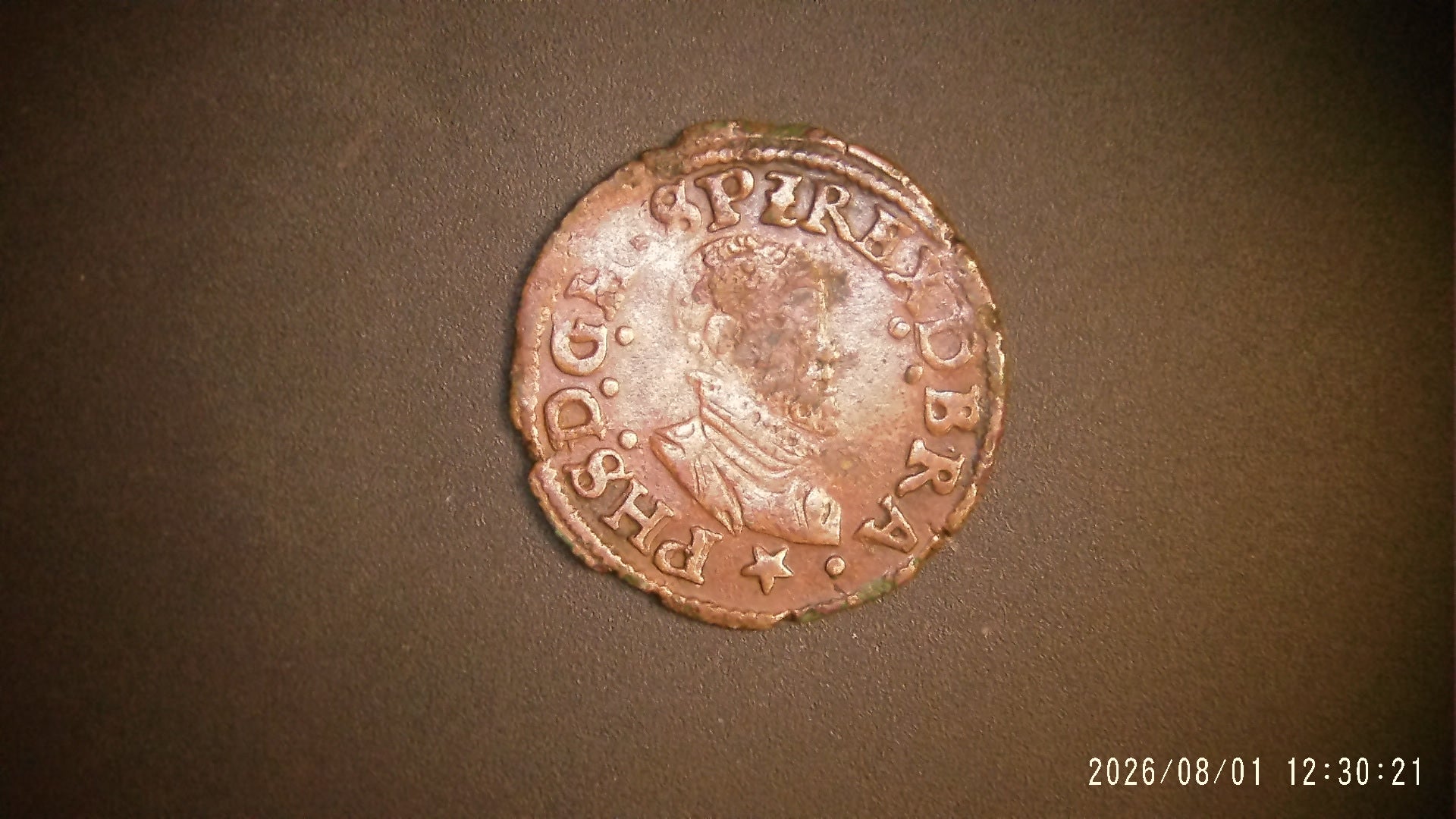 1577-1598 Spanish Netherlands 1 Liard copper Cob VG+