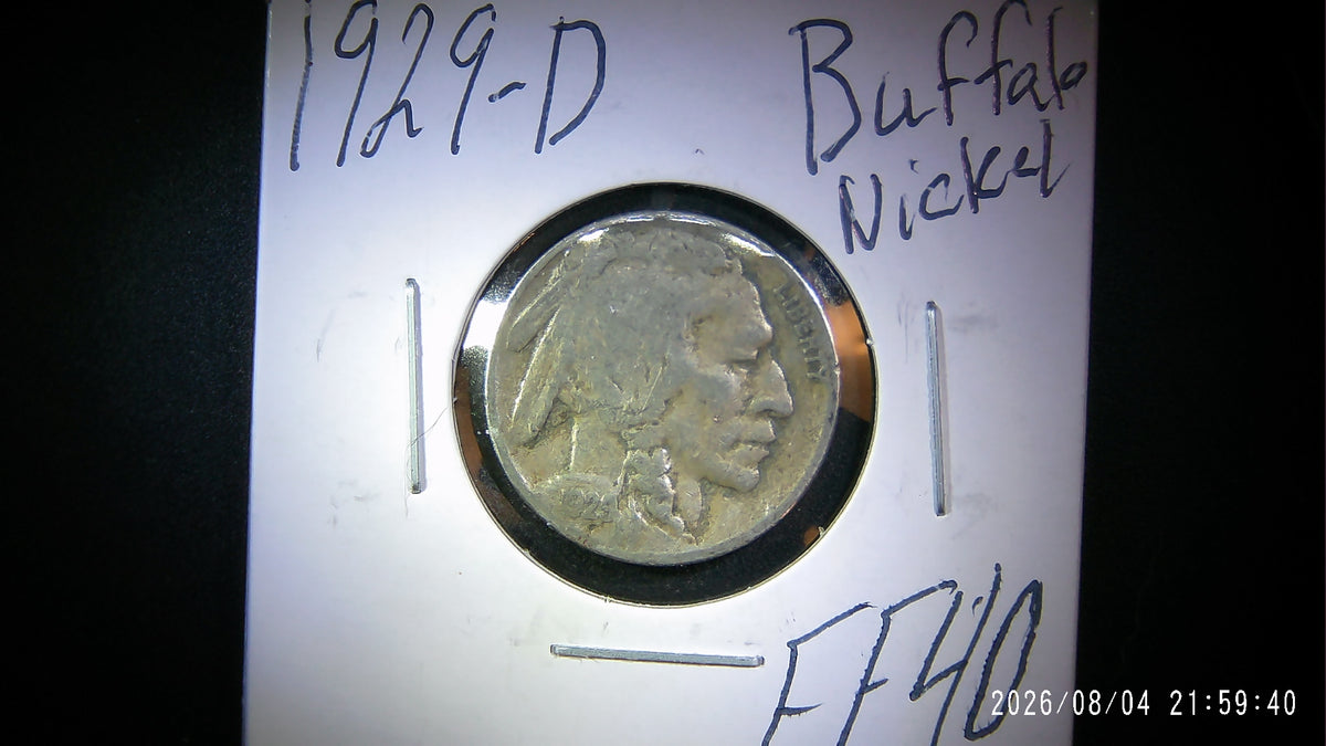 1929-D Buffalo Nickel EF40