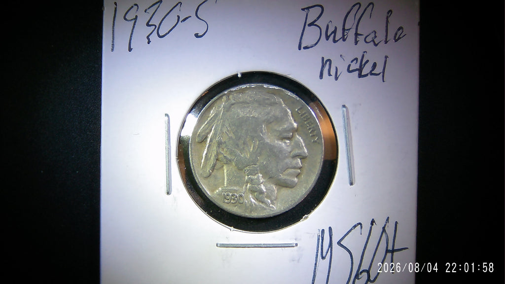 1930-S Buffalo Nickel MS60+