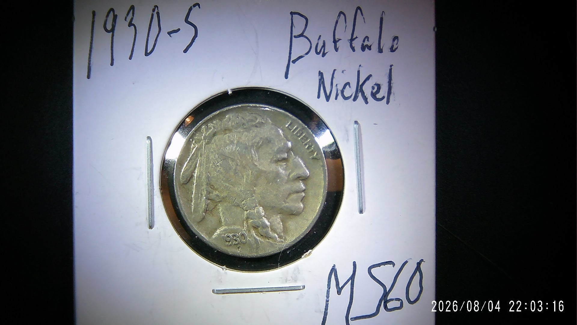 1930-S Buffalo Nickel MS60+