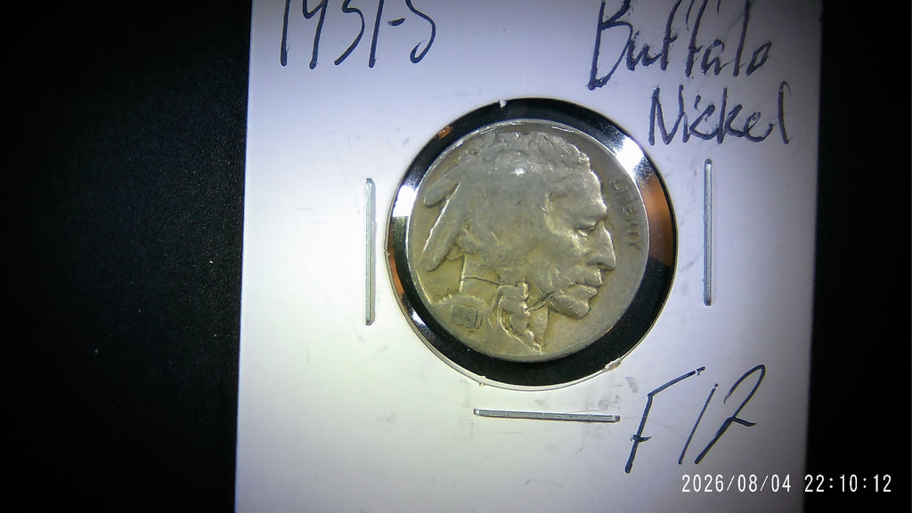 1931-S Buffalo Nickel F12