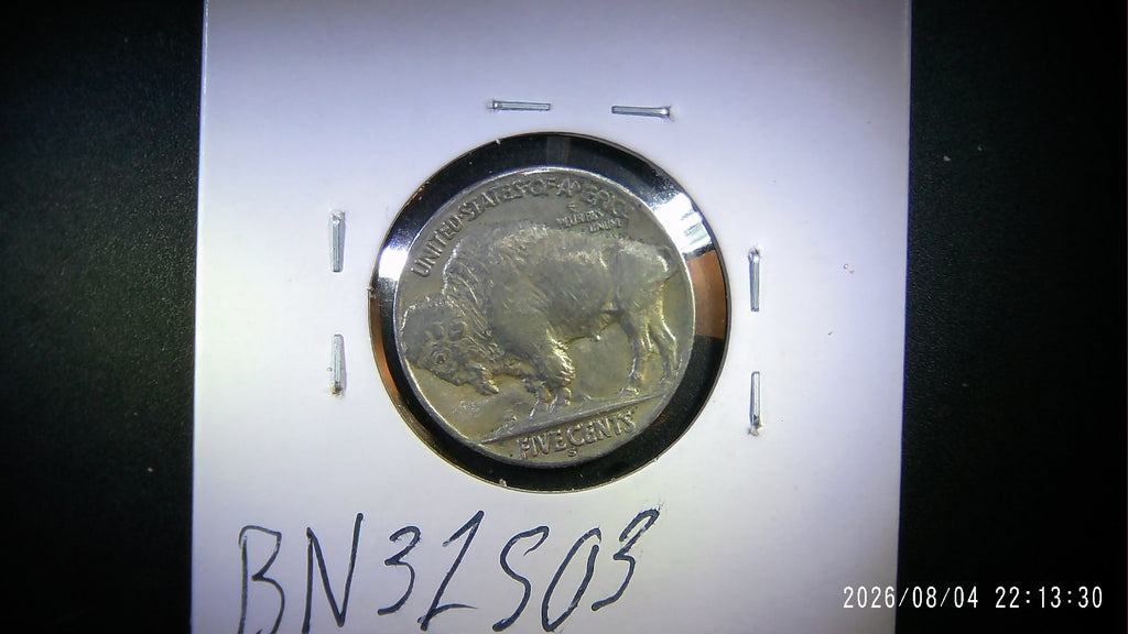 1931-S Buffalo Nickel AU50