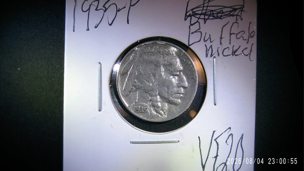 1935-P Buffalo Nickel VF20