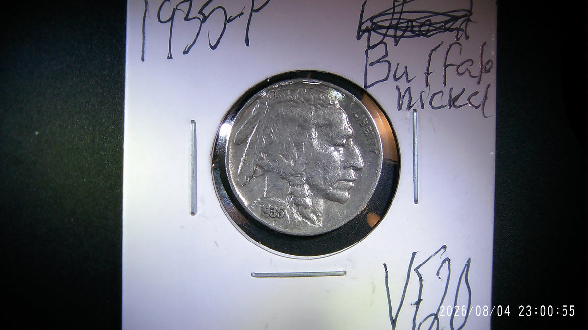 1935-P Buffalo Nickel VF20