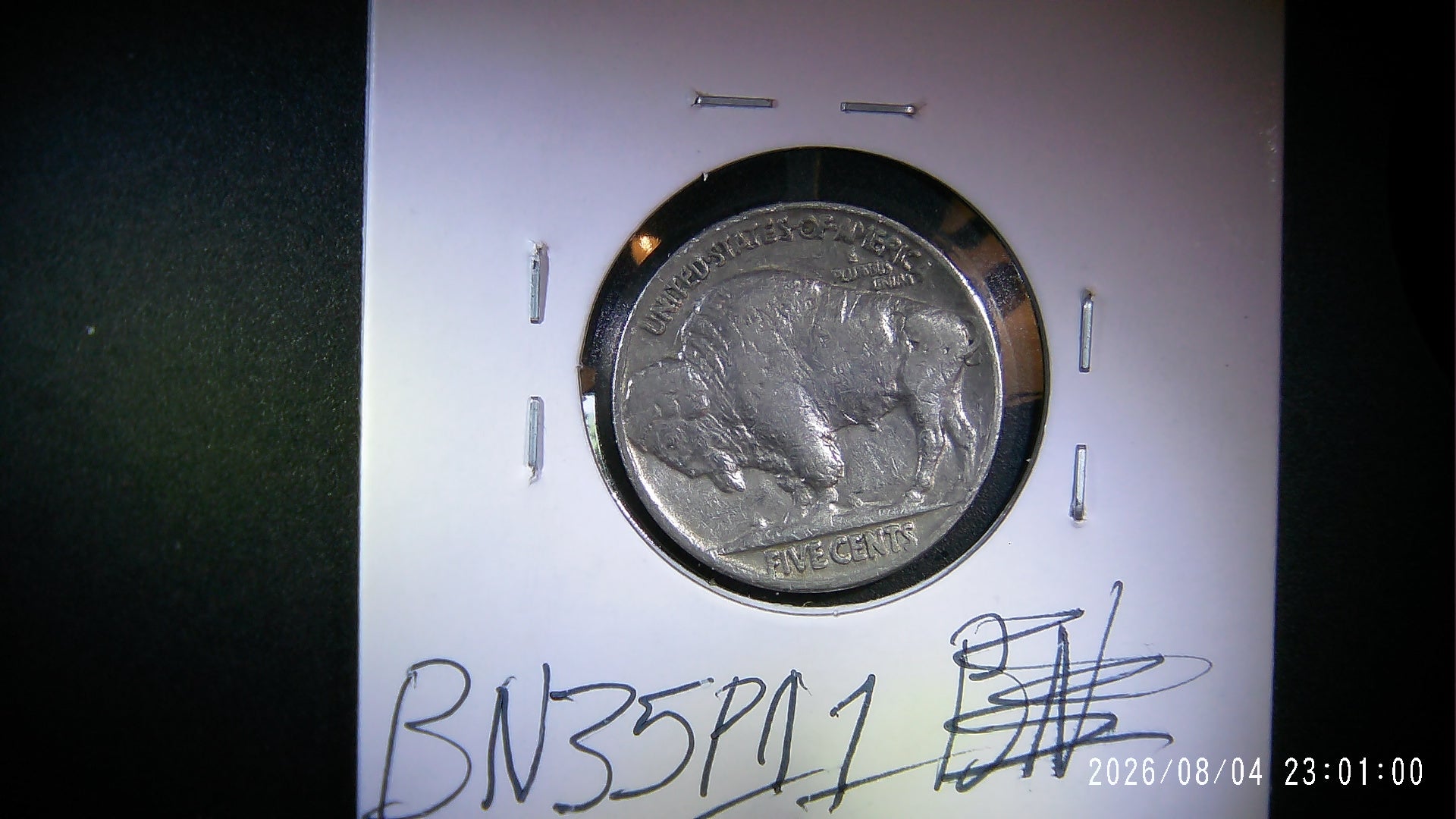 1935-P Buffalo Nickel VF20