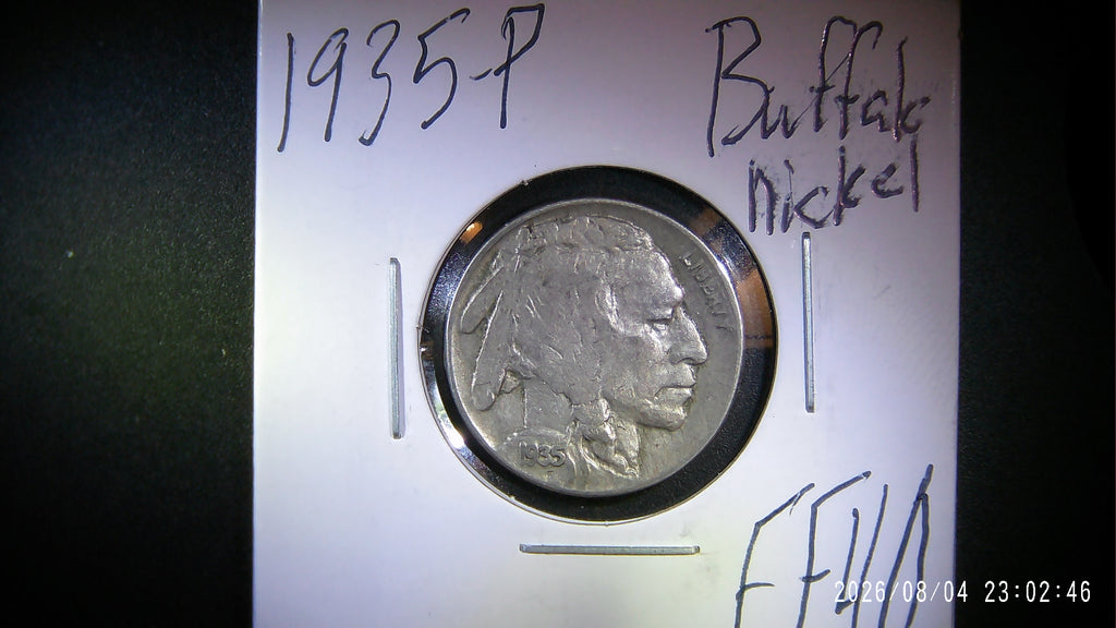 1935-P Buffalo Nickel EF40