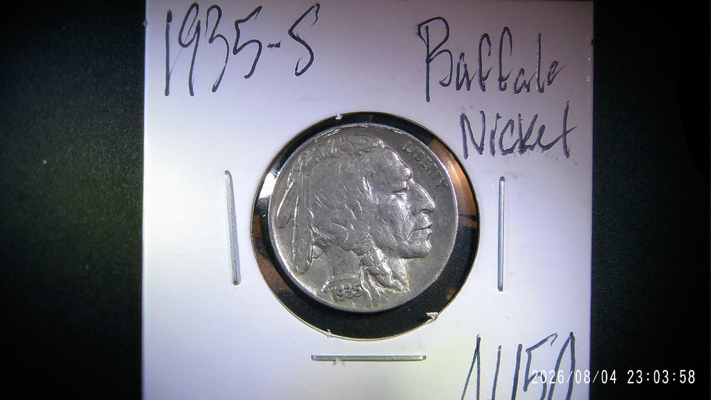 1935-S Buffalo Nickel AU50