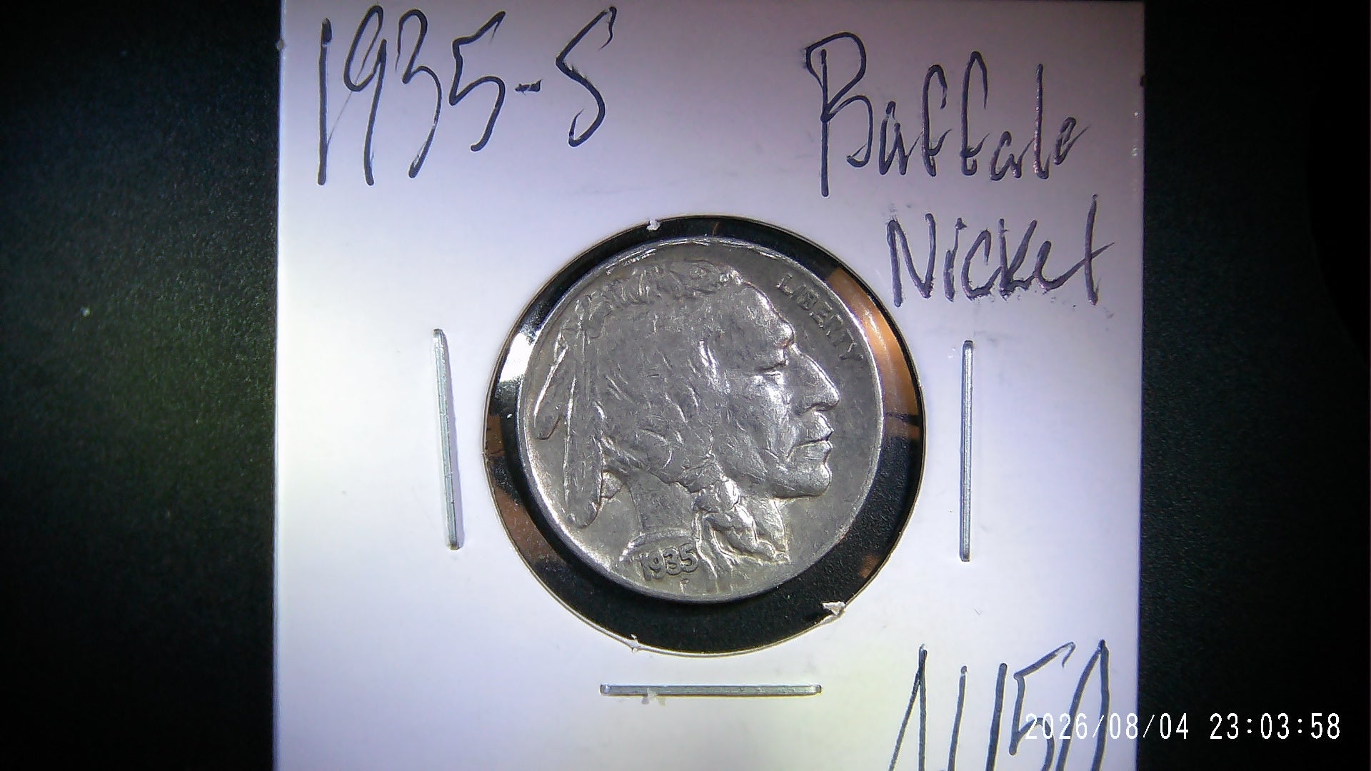 1935-S Buffalo Nickel AU50