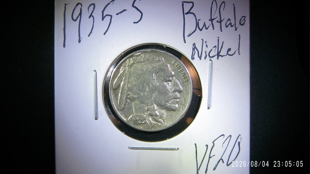 1935-S Buffalo Nickel VF20